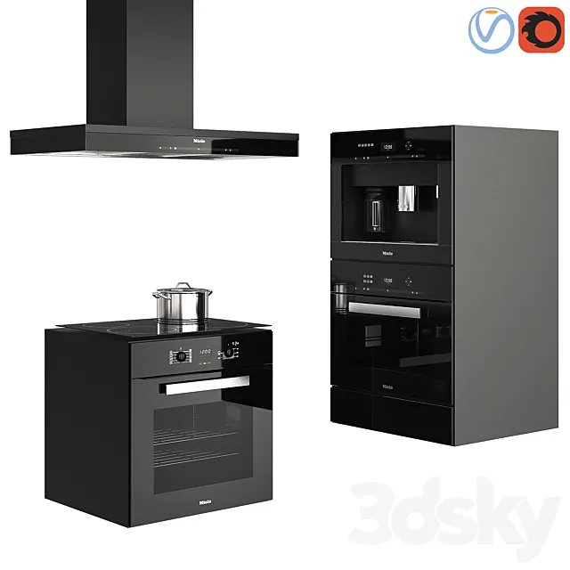 Miele Appliances Black 3DModel