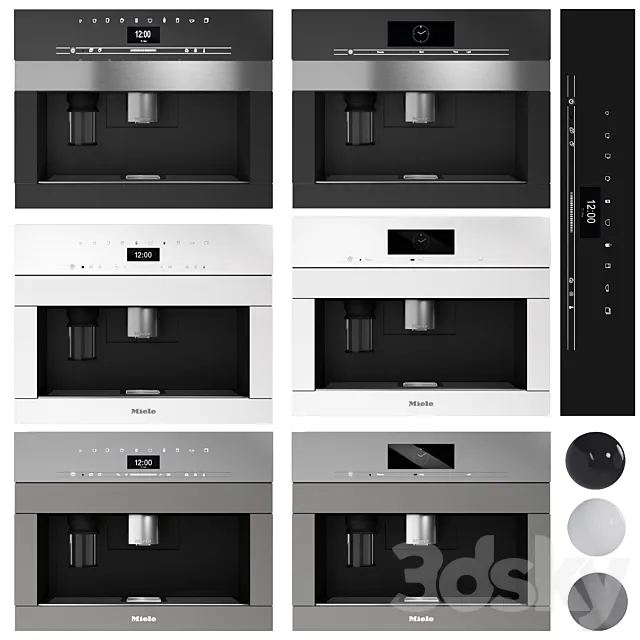 miele coffee machine set 3D Model miele coffee machine set 3D Model