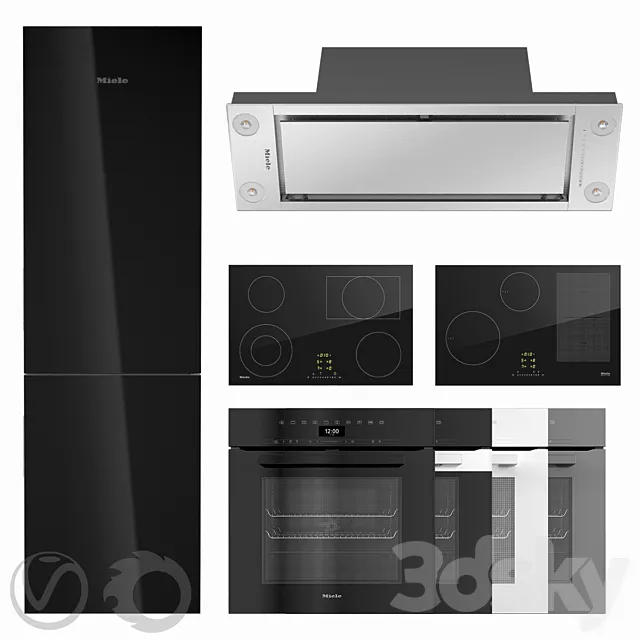 MIELE Home appliances collection 10 3D Model MIELE Home appliances collection 10 3D Model