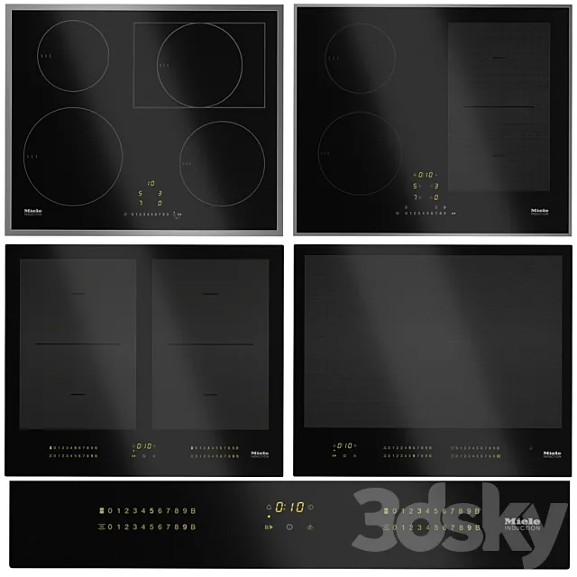 Miele induction hob set 3D Model Miele induction hob set 3D Model