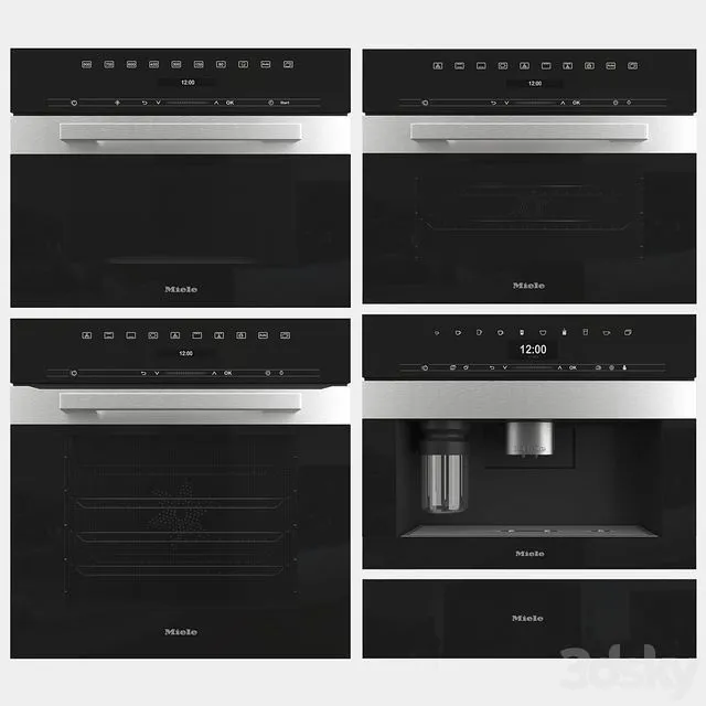 miele Kitchen Appliance set 3D Model miele Kitchen Appliance set 3D Model