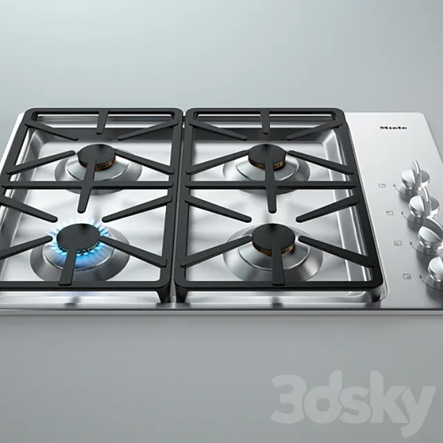 Miele KM3000 Series a cooktop gas 3D Model