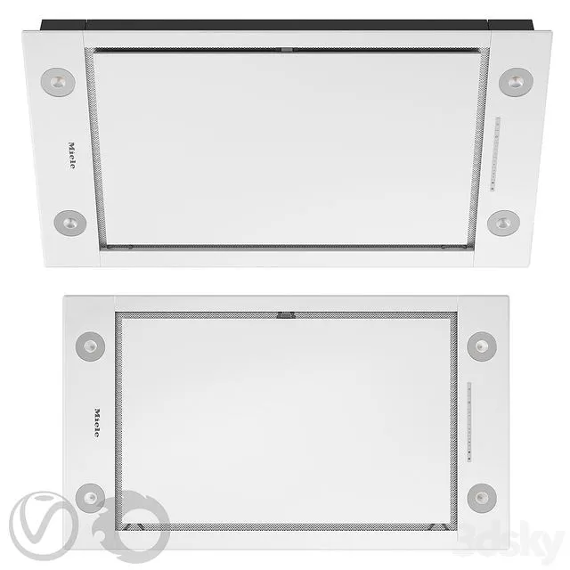 MIELE Mortise ceiling hood DA 2808 900 mm white 3D Model MIELE Mortise ceiling hood DA 2808 900 mm white 3D Model