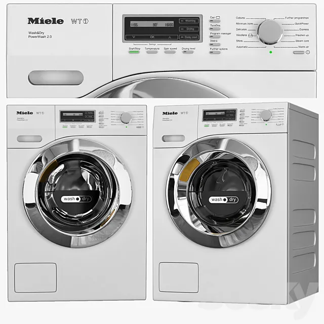 Miele_WTF130_WPM washing machine 3D Model