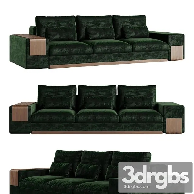 Mies 3 Seat Sofa By Alma De Luce 3D Model Download