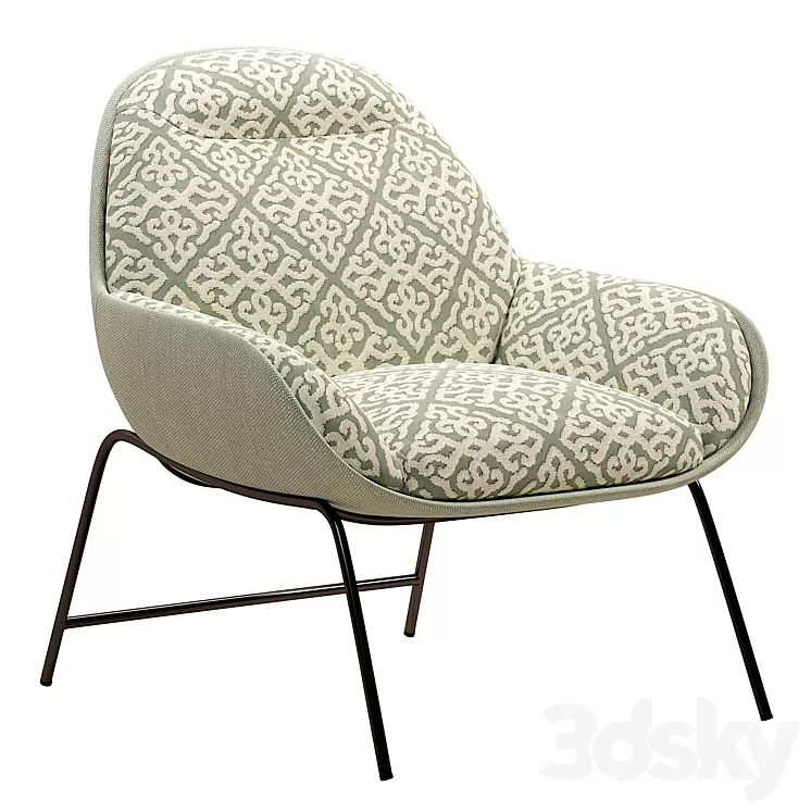 Mii Occasional Lounge Chair 3D Model Mii Occasional Lounge Chair 3D Model