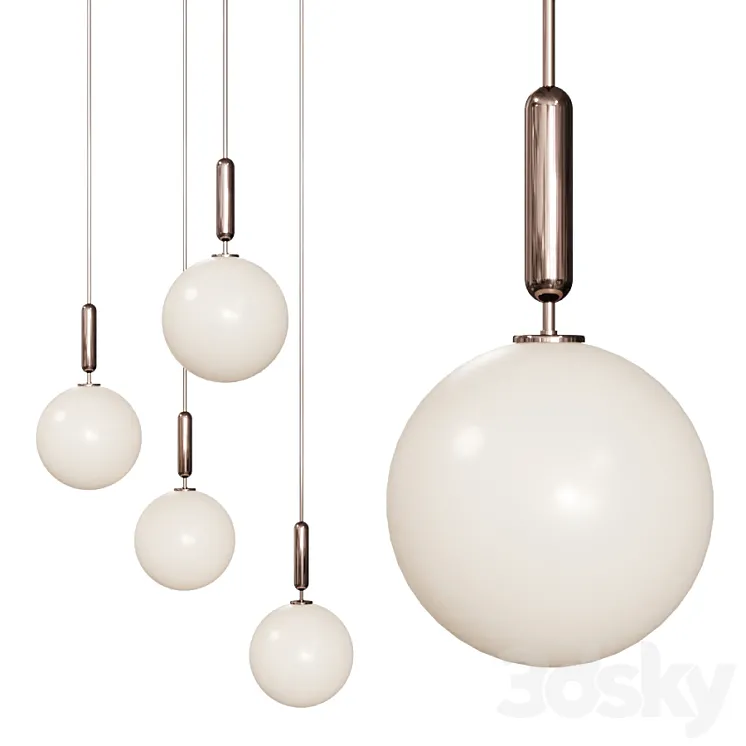 MIIRA 1 LARGE OPAL by NUURA Sofie Refer Brown Nickel 3D Model Free Download