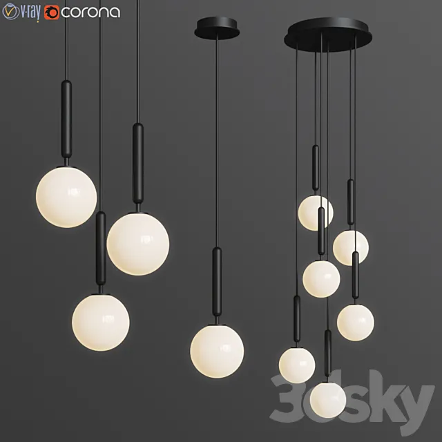 Miira Nuura Pendant & Chandelier Light 3D Model