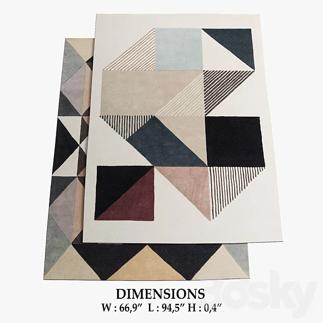 Mikill and Margit Rugs_214 3D Model Mikill and Margit Rugs_214 3D Model