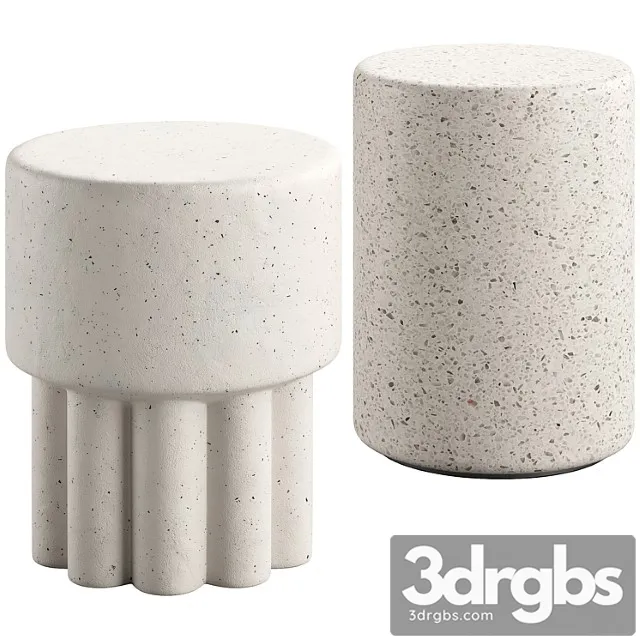 Mila Scallop Stool And Made Goods Castiel Stool 3D Model Download