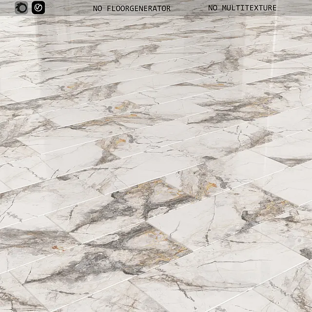 milan polished marble effect porcelain 3D Model