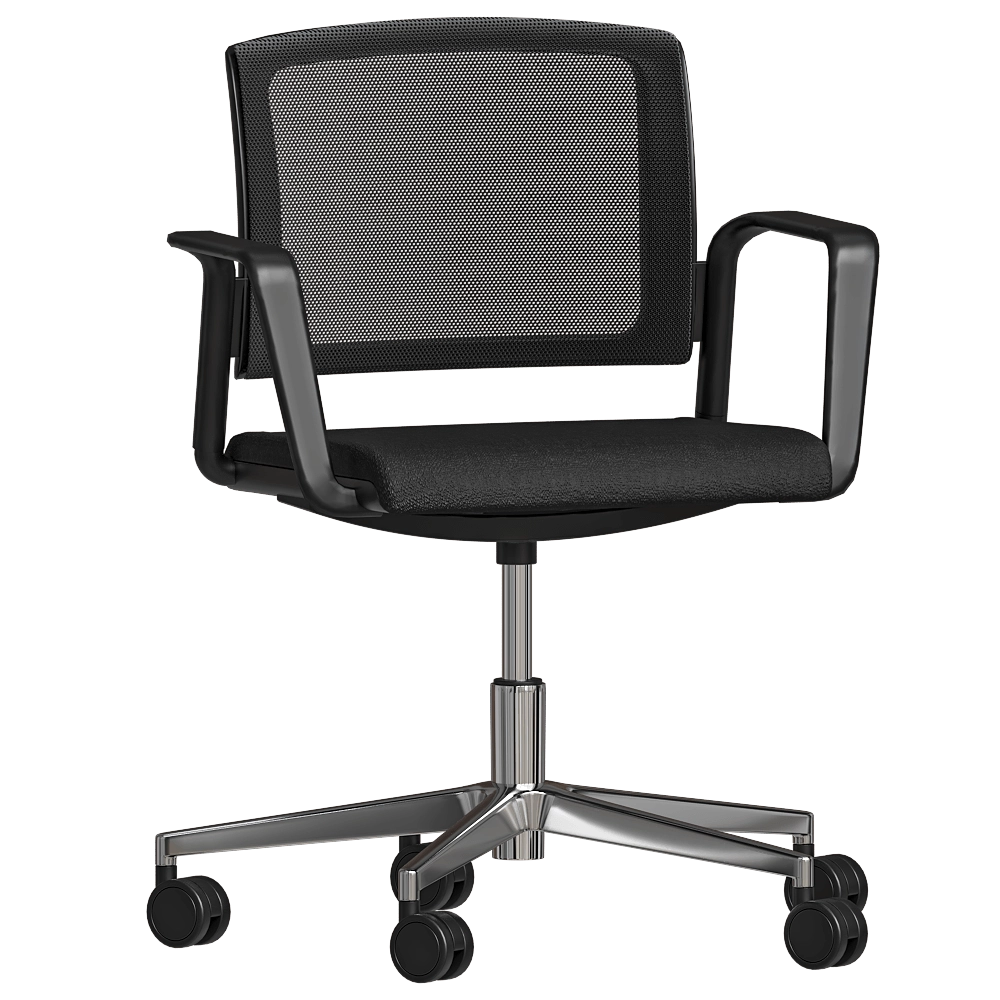 Milani  – Office chair Lex Visitor mesh swivel with armrests 3D Model