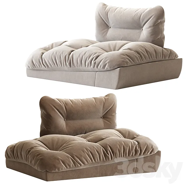 Milano baxter armchair 3D Model Milano baxter armchair 3D Model