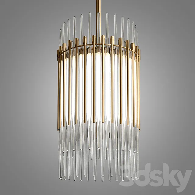 Milano Linear Chandelier 3DModel Milano Linear Chandelier 3DModel