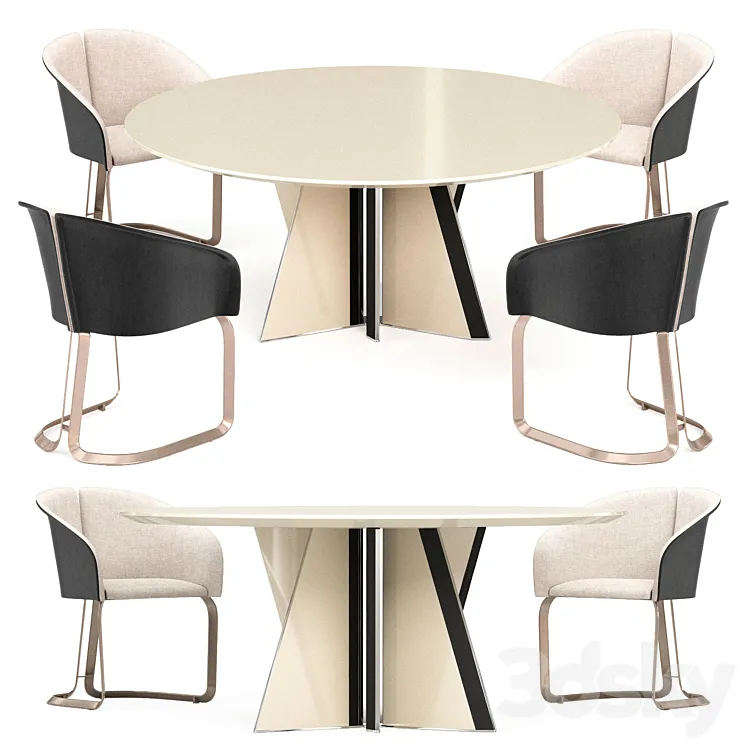 Milano round table 3D Model Free Download