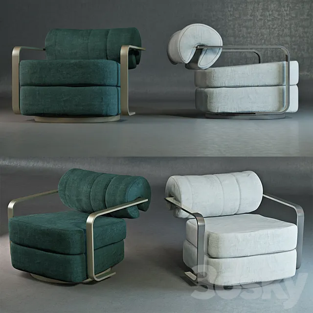 Milo baughman thayer coggin lounge rocking chair 3D Model