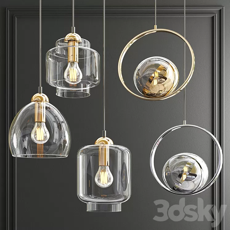 Milo & Ring Pendant light 3D Model Milo & Ring Pendant light 3D Model