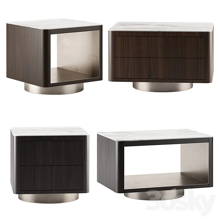 MILTON | Bedside tables By Minotti 3D Model Free Download MILTON | Bedside tables By Minotti 3D Model Free Download