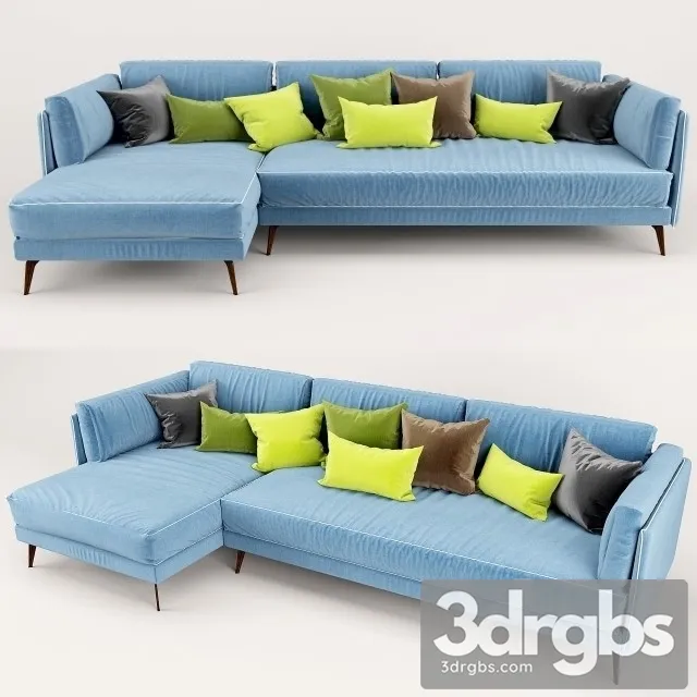 Milton Sofa Big 3D Model Download
