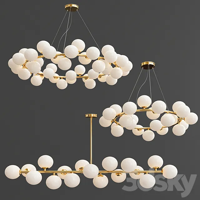 Mimosa Chandelier Collection 3D Model