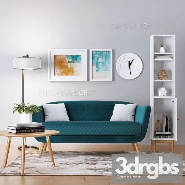 Mineral Blue Nordic 3D Model Download