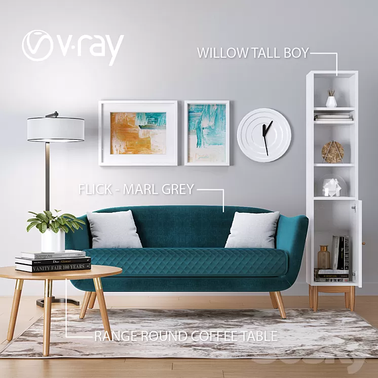 Mineral Blue Nordic 3D Model Mineral Blue Nordic 3D Model