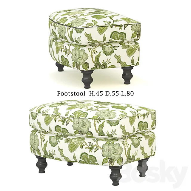 Minerva pouf mantellassi 3D Model Minerva pouf mantellassi 3D Model