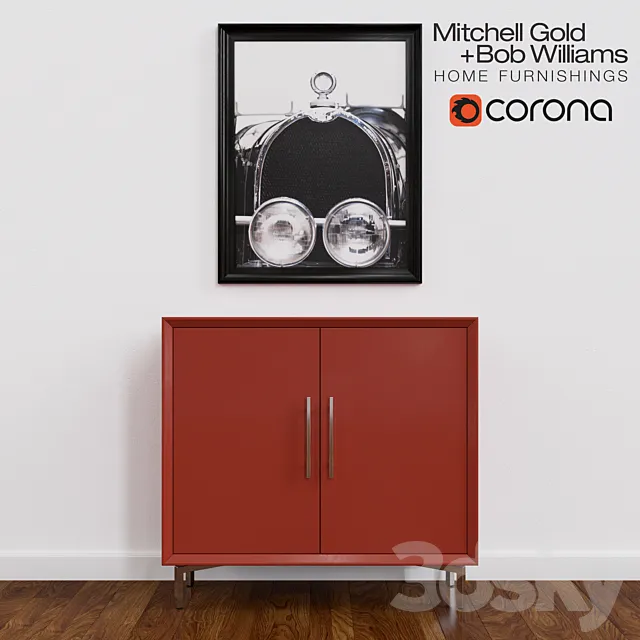 Ming Red Storage Chest 3DModel