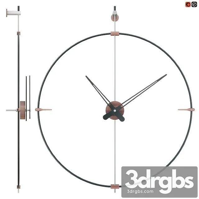 Mini Bilbao Black Clock by Jose 3D Model Download