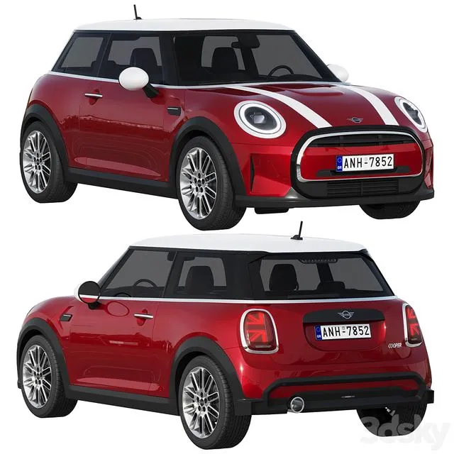 Mini Cooper 3-door 2022 3D Model