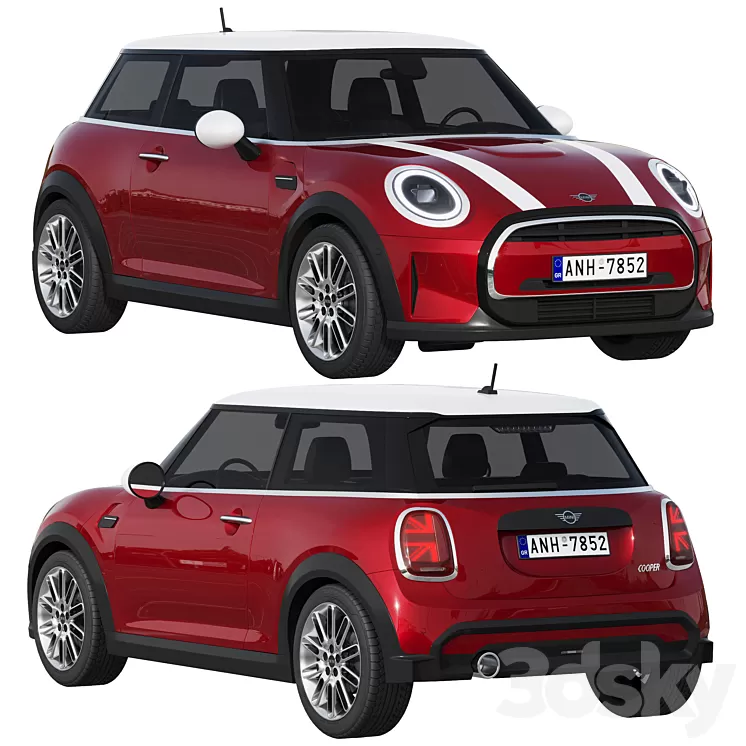 Mini Cooper 3-door 2022 3D Model Free Download