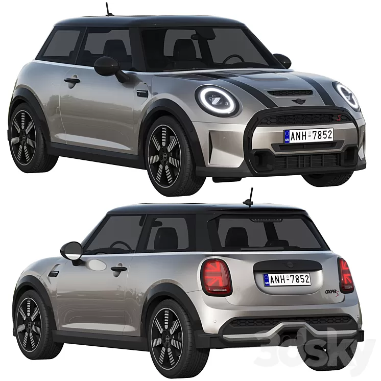 Mini Cooper S 3-door 2022 3D Model Free Download