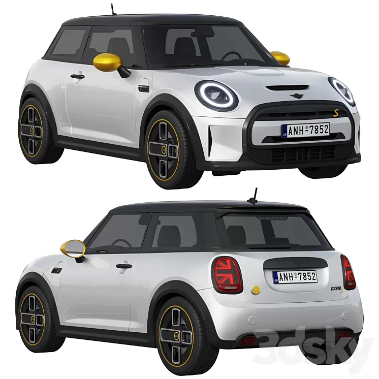 Mini Cooper SE Electric 2023 3D Model Free Download