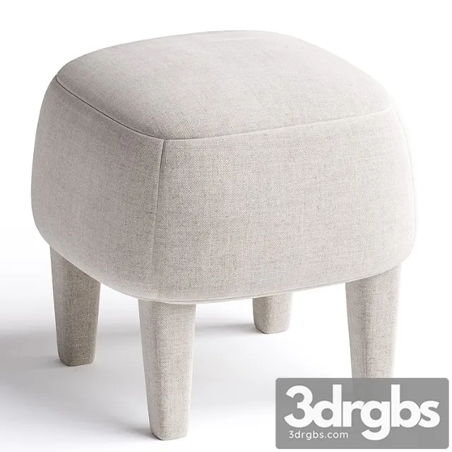 Mini Fabric Pouf By Gianfranco Ferre Home 3D Model Download