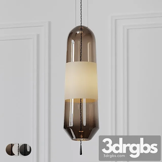 Mini glass pendant light 3 different materials 3D Model Download