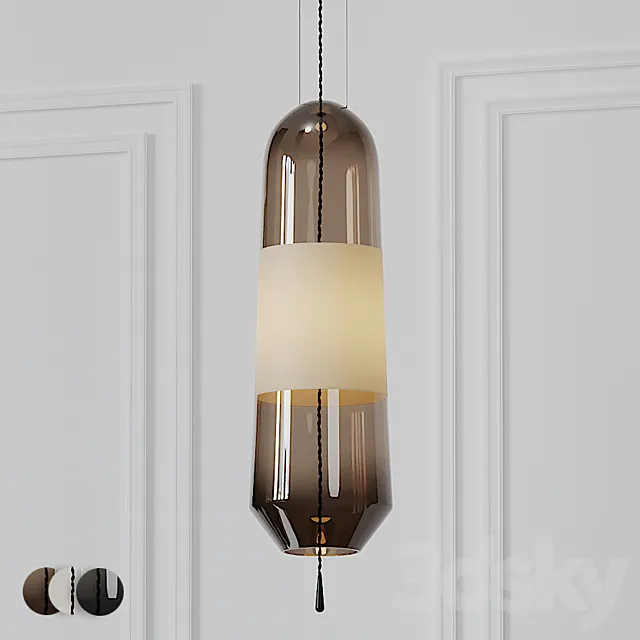 Mini Glass Pendant Light 3 Different Materials 3D Model