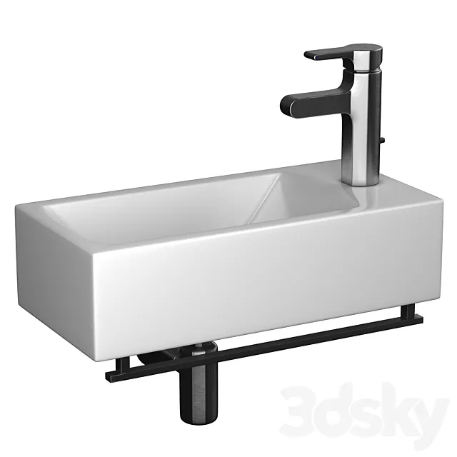 mini sink Alfi Brand Small Modern & Jacob Delafon Singulier mixer 3D Model mini sink Alfi Brand Small Modern & Jacob Delafon Singulier mixer 3D Model