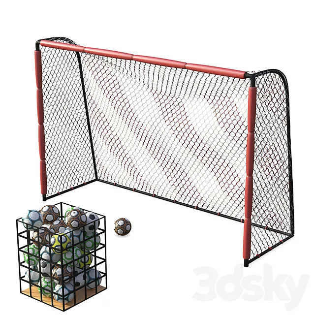 Mini-soccer goal 3D Model