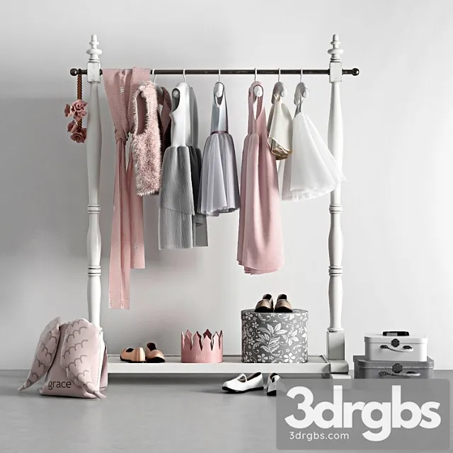 Mini Wardrobe Rack 3D Model Download