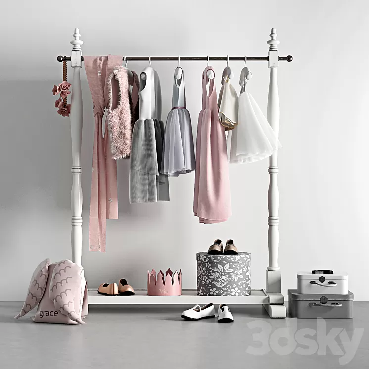 MINI WARDROBE RACK 3D Model
