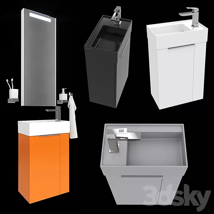 Mini-washbasin Laufen Kartell 815334 (815335). 3D Model Mini-washbasin Laufen Kartell 815334 (815335). 3D Model