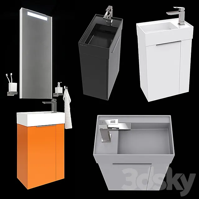 Mini-washbasin Laufen Kartell 815334 (815335). 3DModel Mini-washbasin Laufen Kartell 815334 (815335). 3DModel