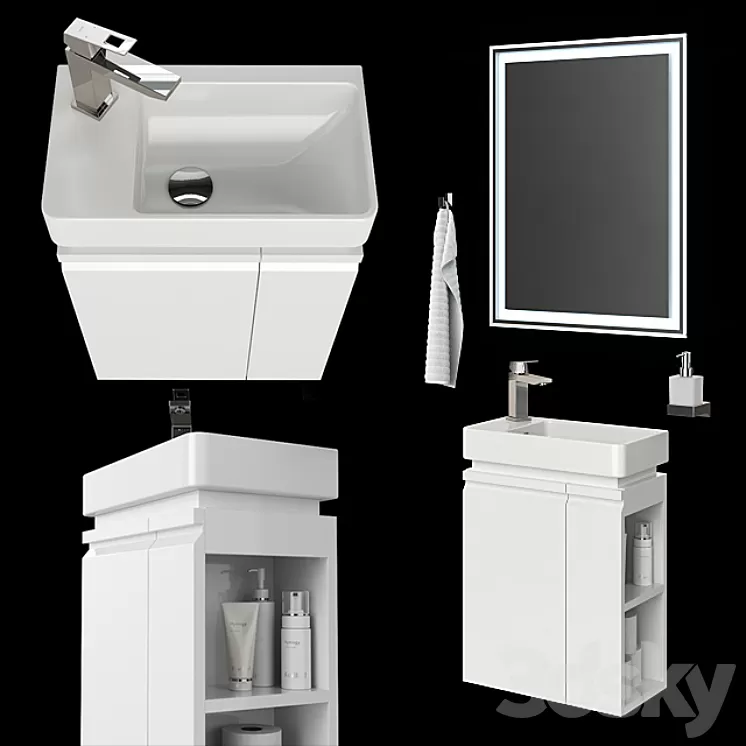 Mini washbasin Laufen Pro S 815955. 3D Model