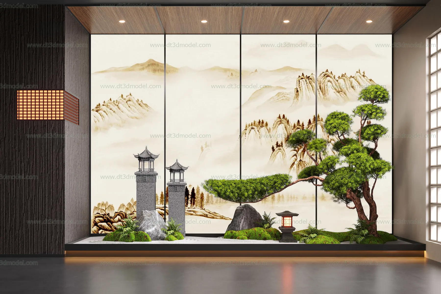 Miniature Garden 3D Scenes – Interior Plants – 010 – CORONA Render