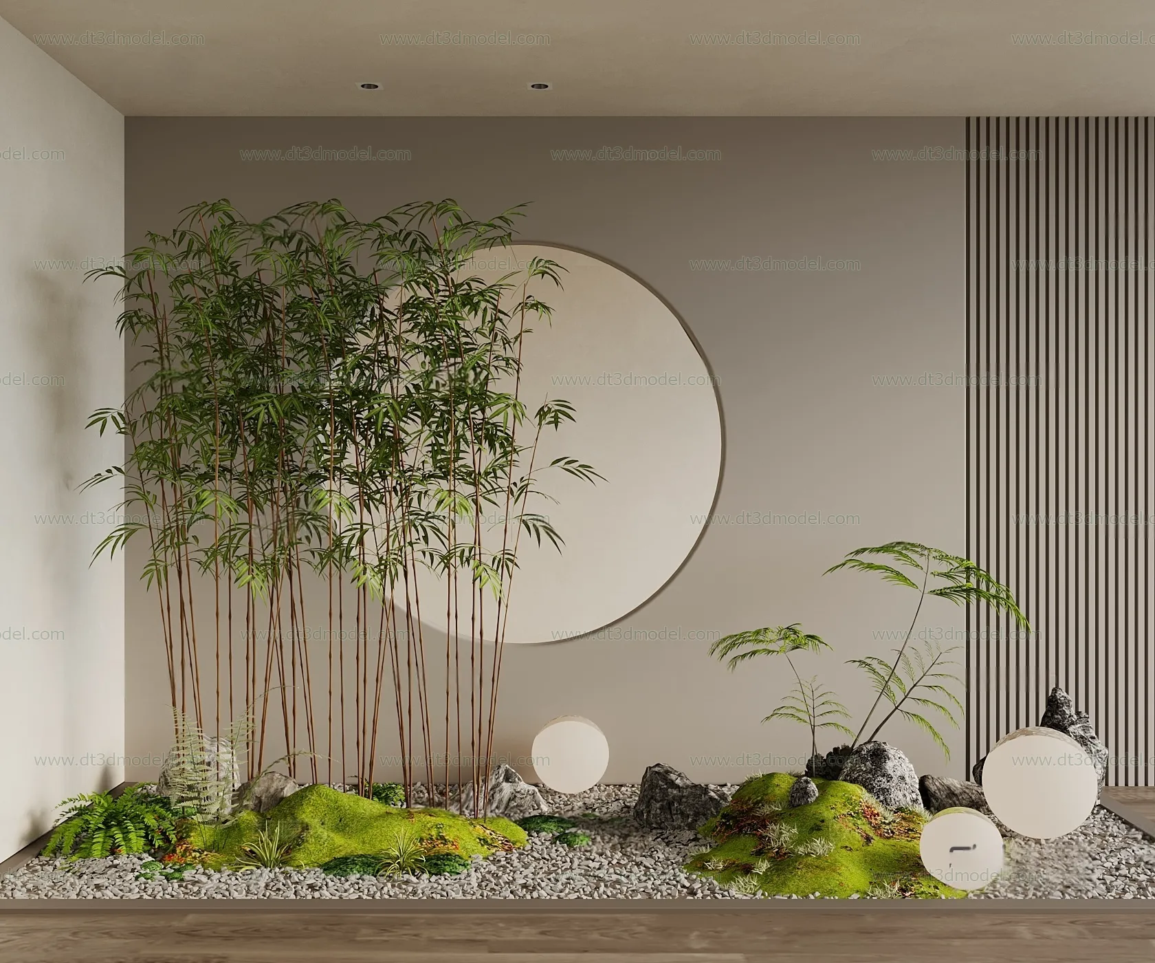 Miniature Garden 3D Scenes – Interior Plants – 015 – VRAY Render