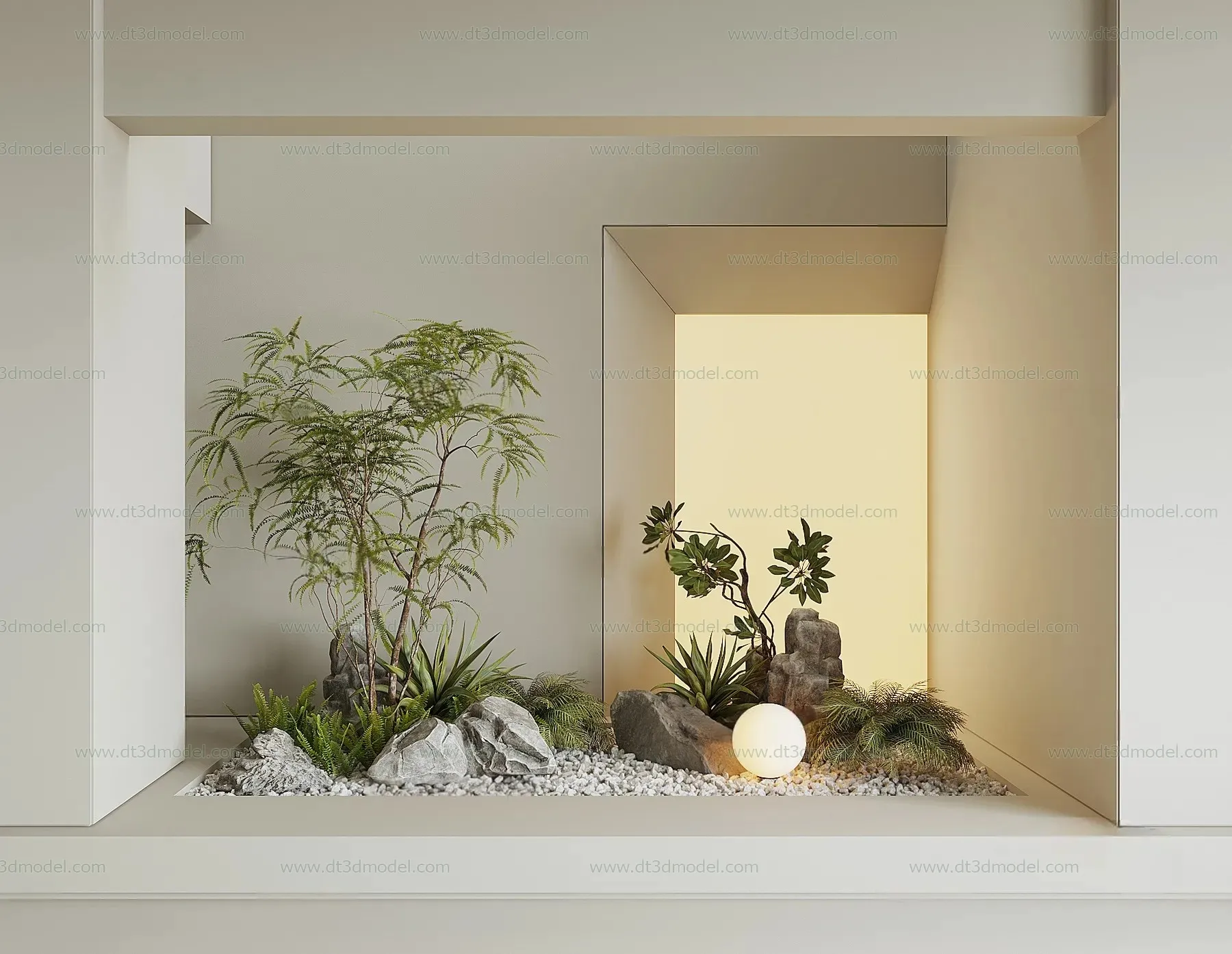 Miniature Garden 3D Scenes – Interior Plants – 019 – VRAY Render