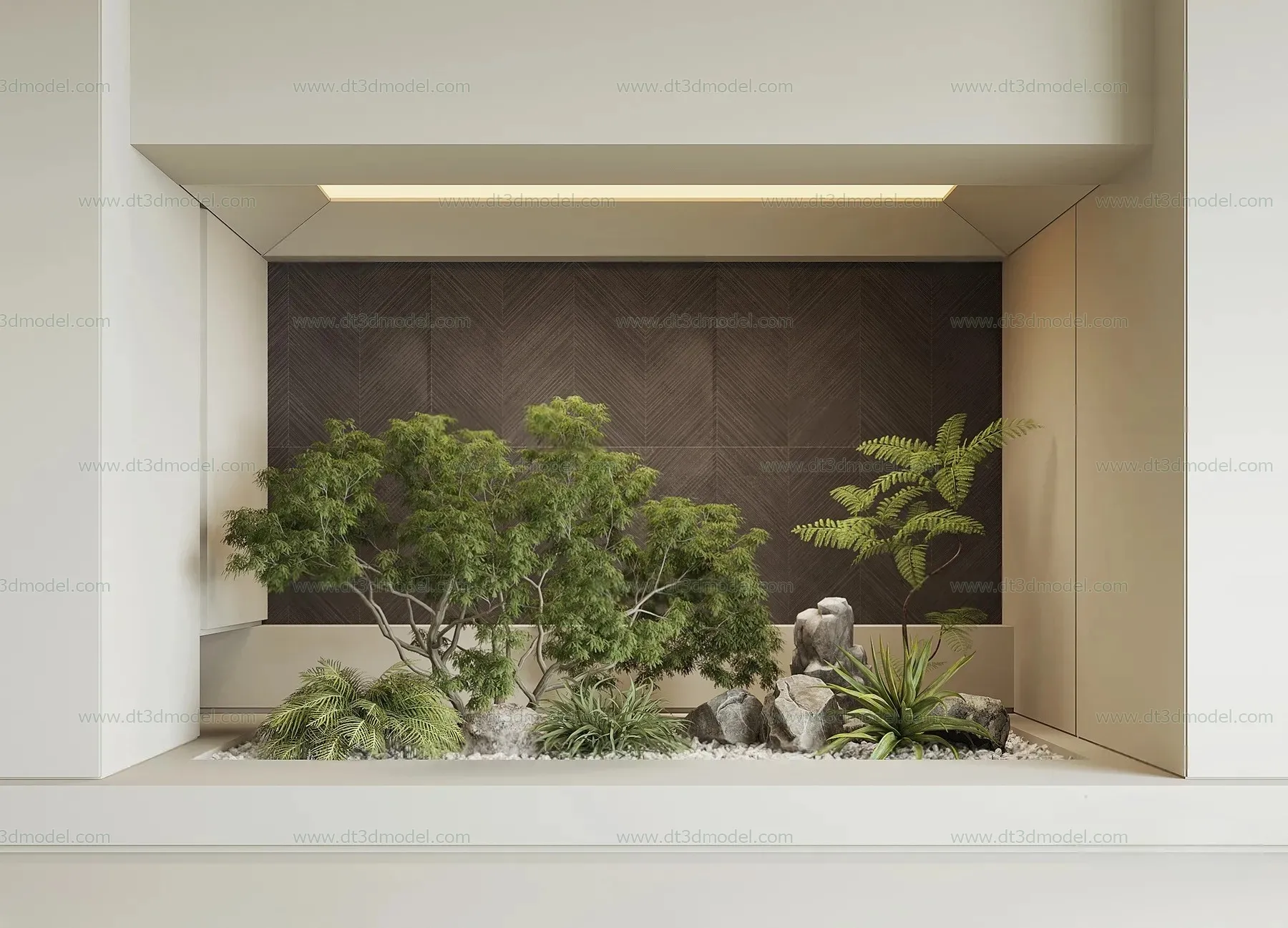 Miniature Garden 3D Scenes – Interior Plants – 020 – VRAY Render