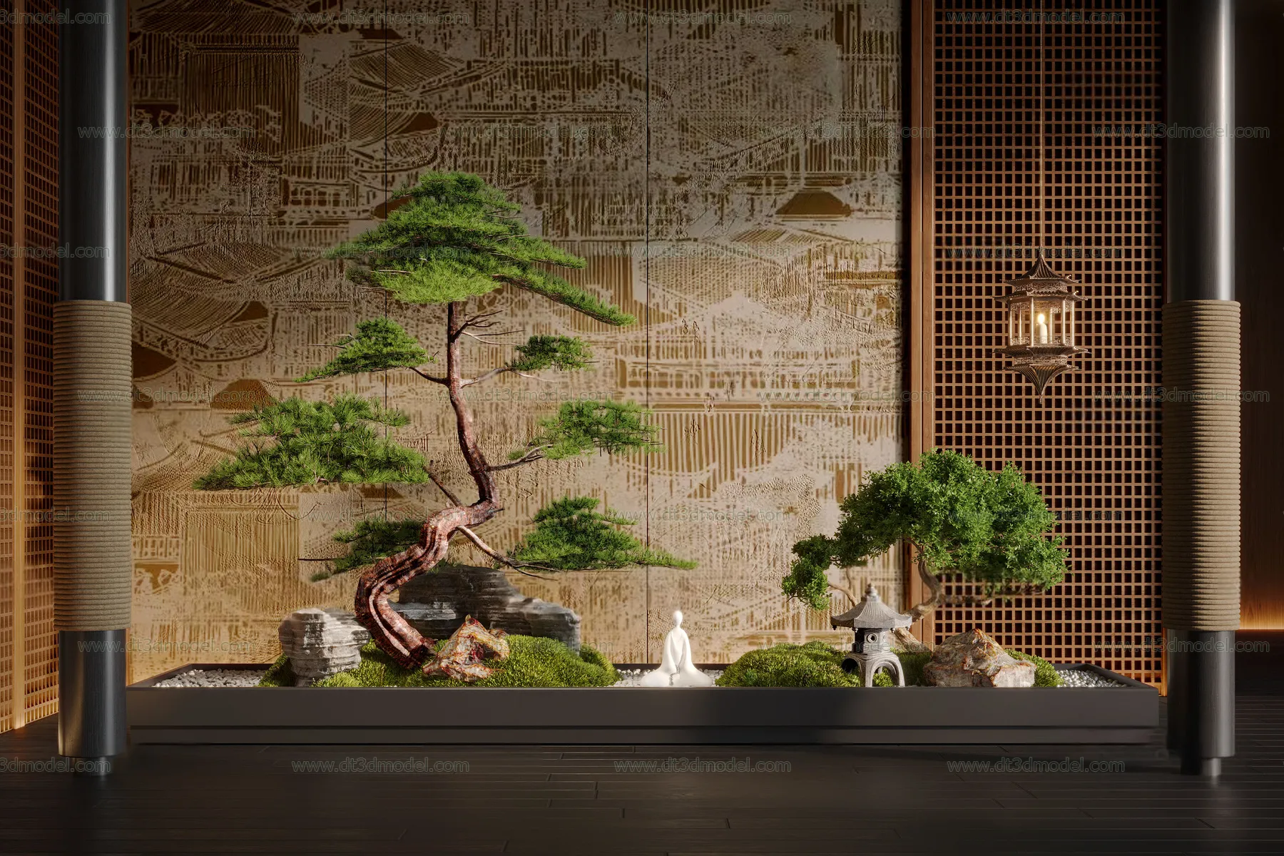 Miniature Garden 3D Scenes – Interior Plants – 022 – CORONA Render