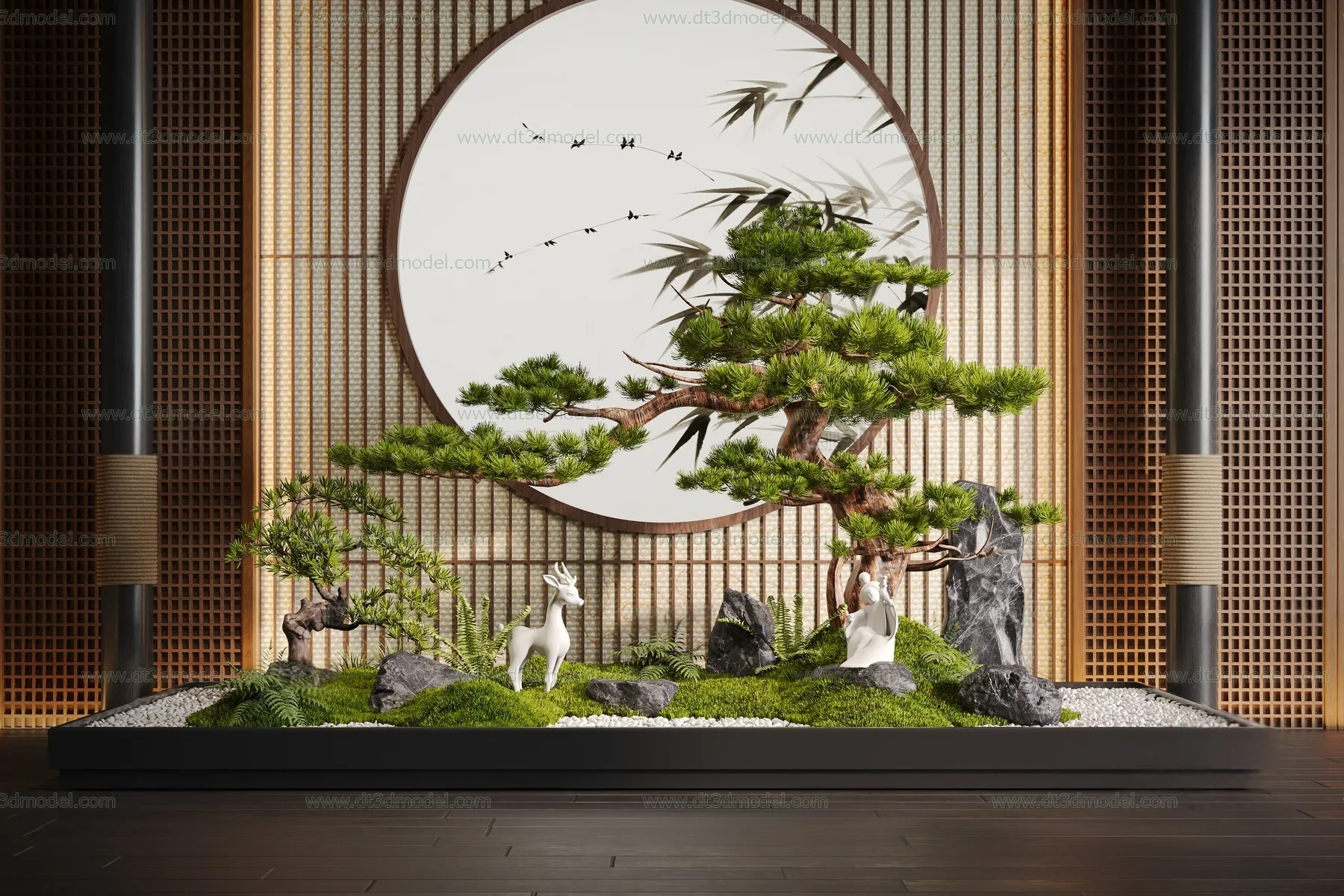 Miniature Garden 3D Scenes – Interior Plants – 031 – CORONA Render