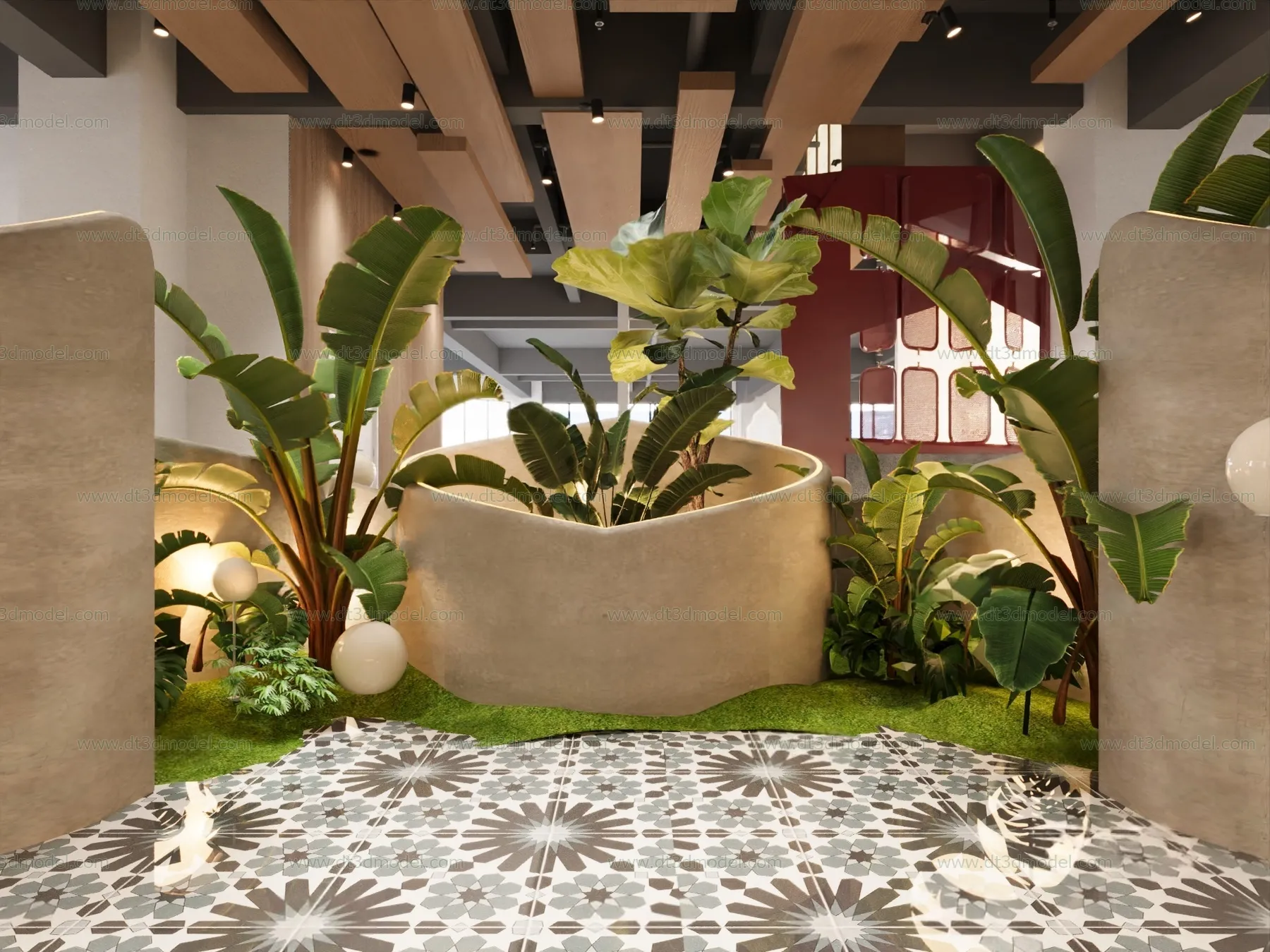 Miniature Garden 3D Scenes – Interior Plants – 035 – CORONA Render